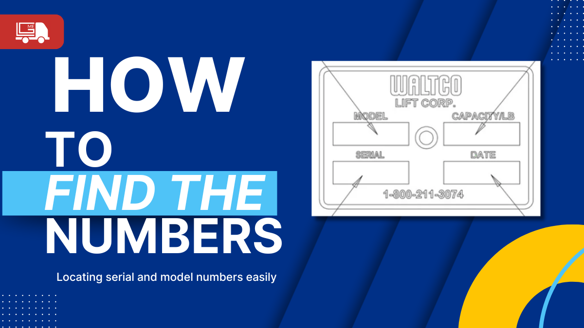 How to locate your Waltco serial number and model