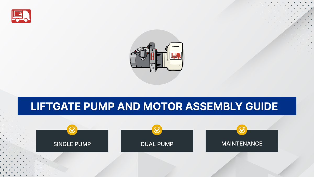 Liftgate pump and motor assembly guide