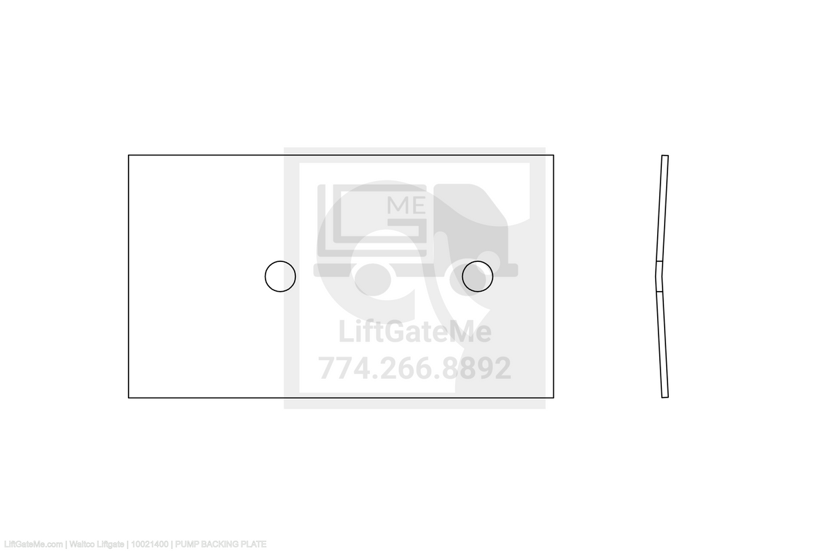 Waltco Liftgate Part Number 10021400 | pump backing plate
