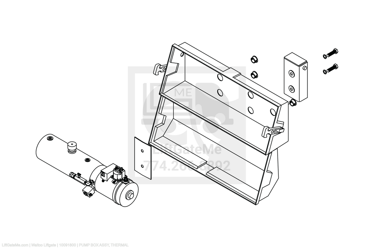 Waltco Liftgate Part Number 10091800 | pump box assy, thermal