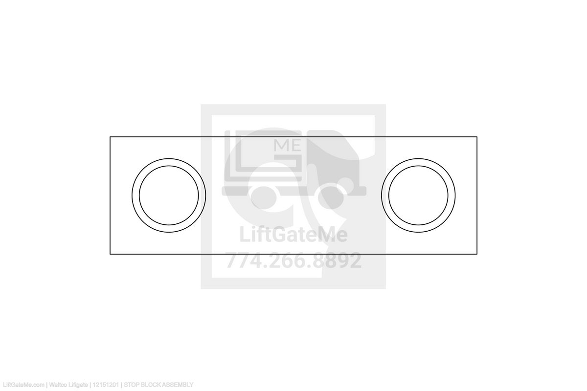 Waltco Liftgate Part Number 12151201 | stop block assembly