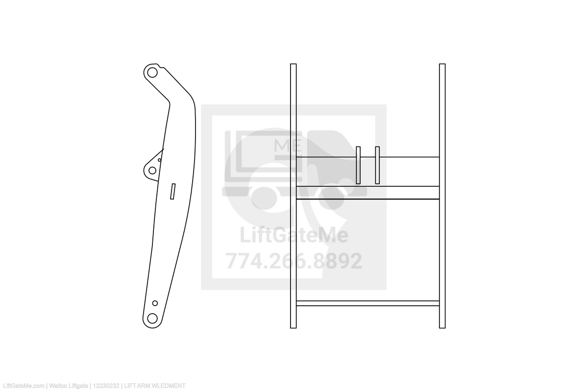 Waltco Liftgate Part Number 12230232 | lift arm wledment