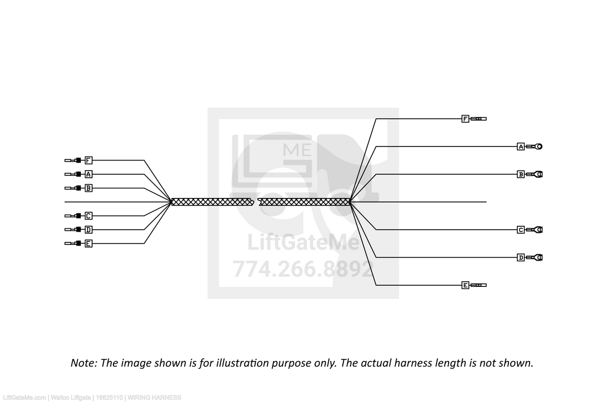 Waltco Liftgate Part Number 16625110 | wiring harness