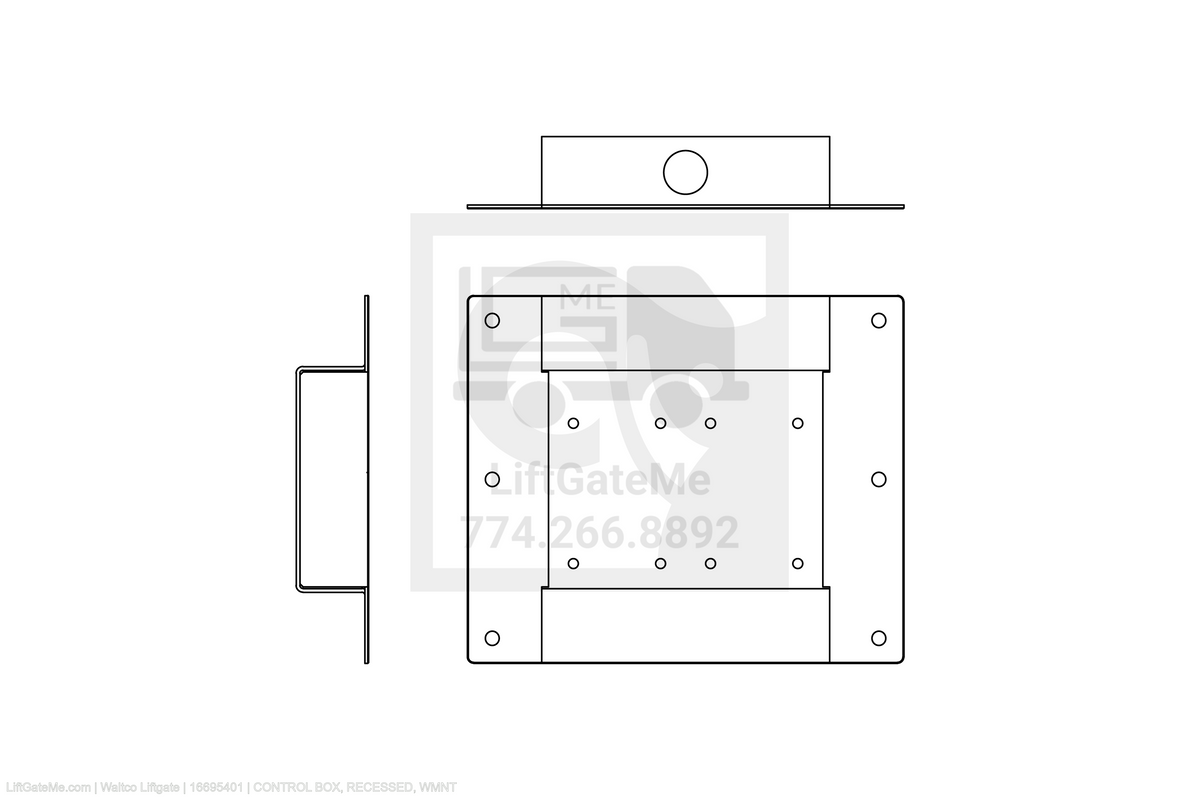 Waltco Liftgate Part Number 16695401 | control box, recessed, wmnt