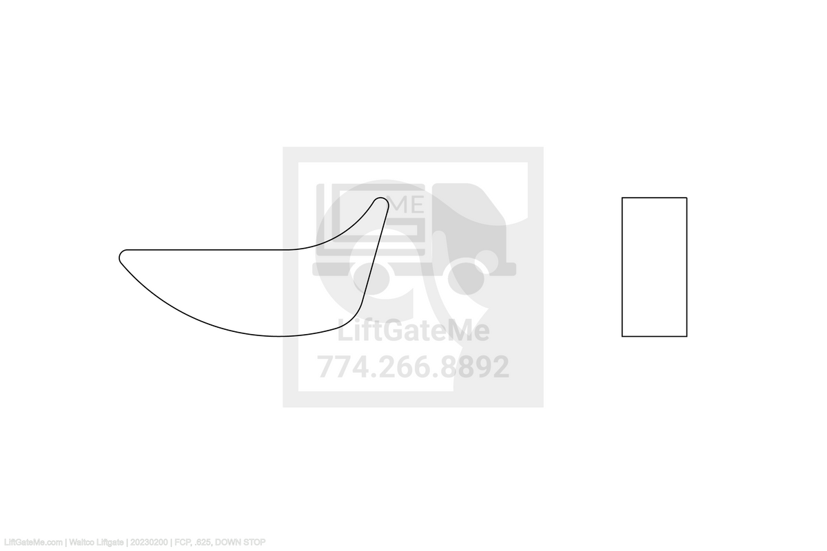 Waltco Liftgate Part Number 20230200 | fcp, .625, down stop