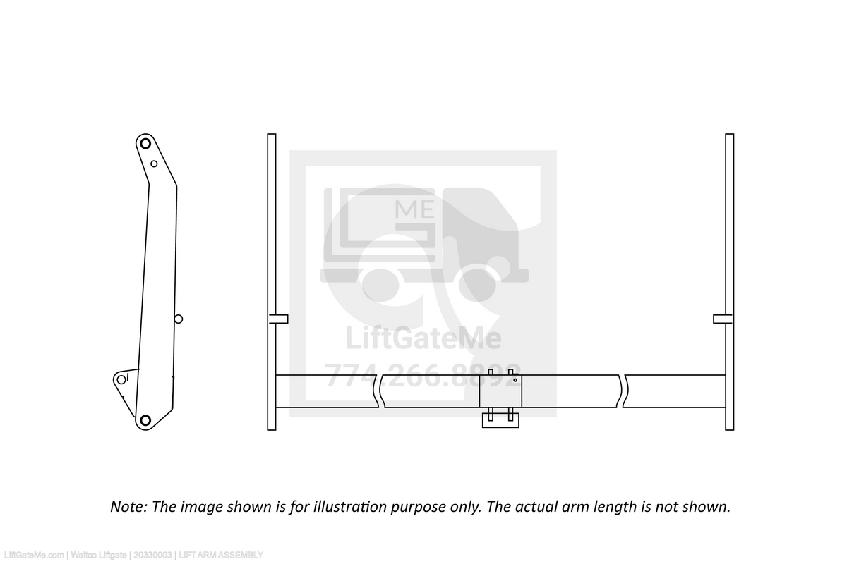 Waltco Liftgate Part Number 20330003 | lift arm assembly