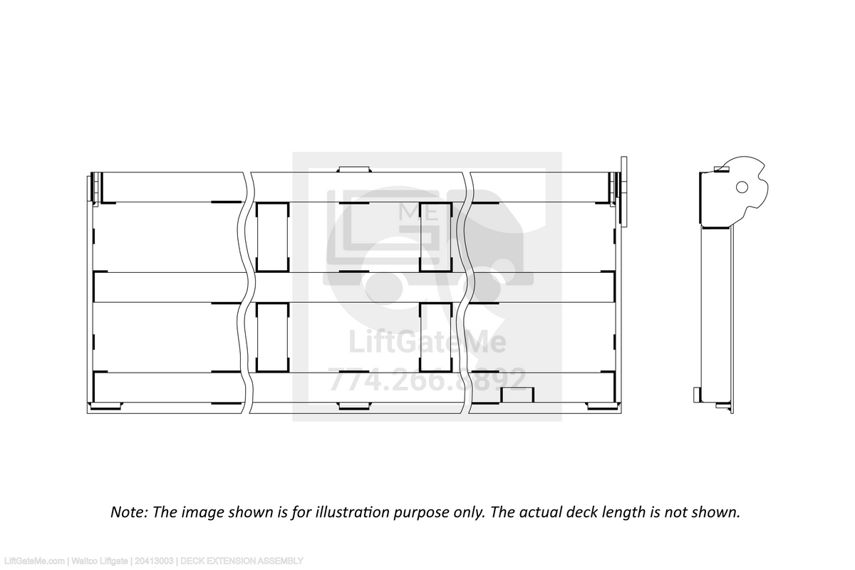 Waltco Liftgate Part Number 20413003 | deck extension assembly