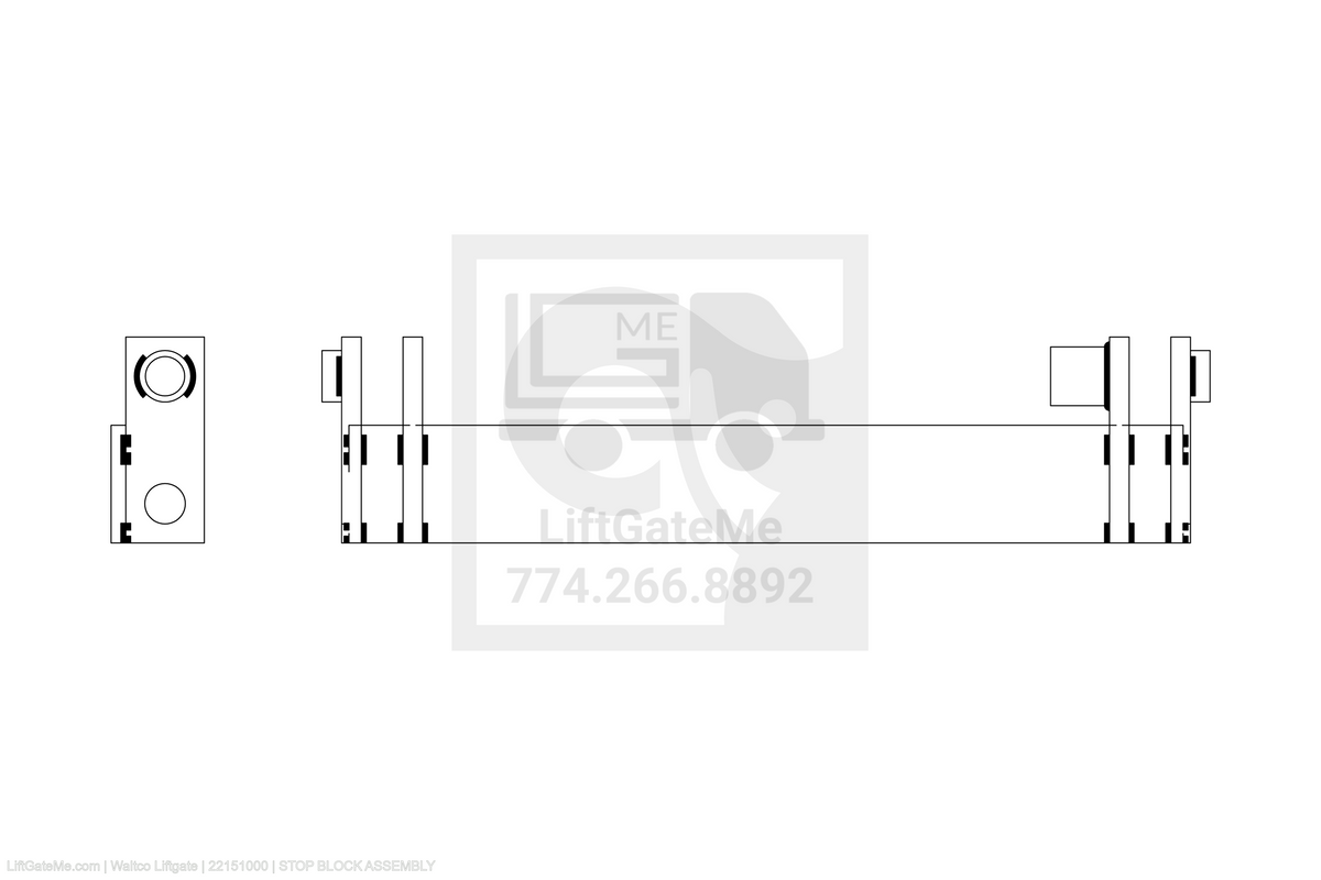 Waltco Liftgate Part Number 22151000 | stop block assembly