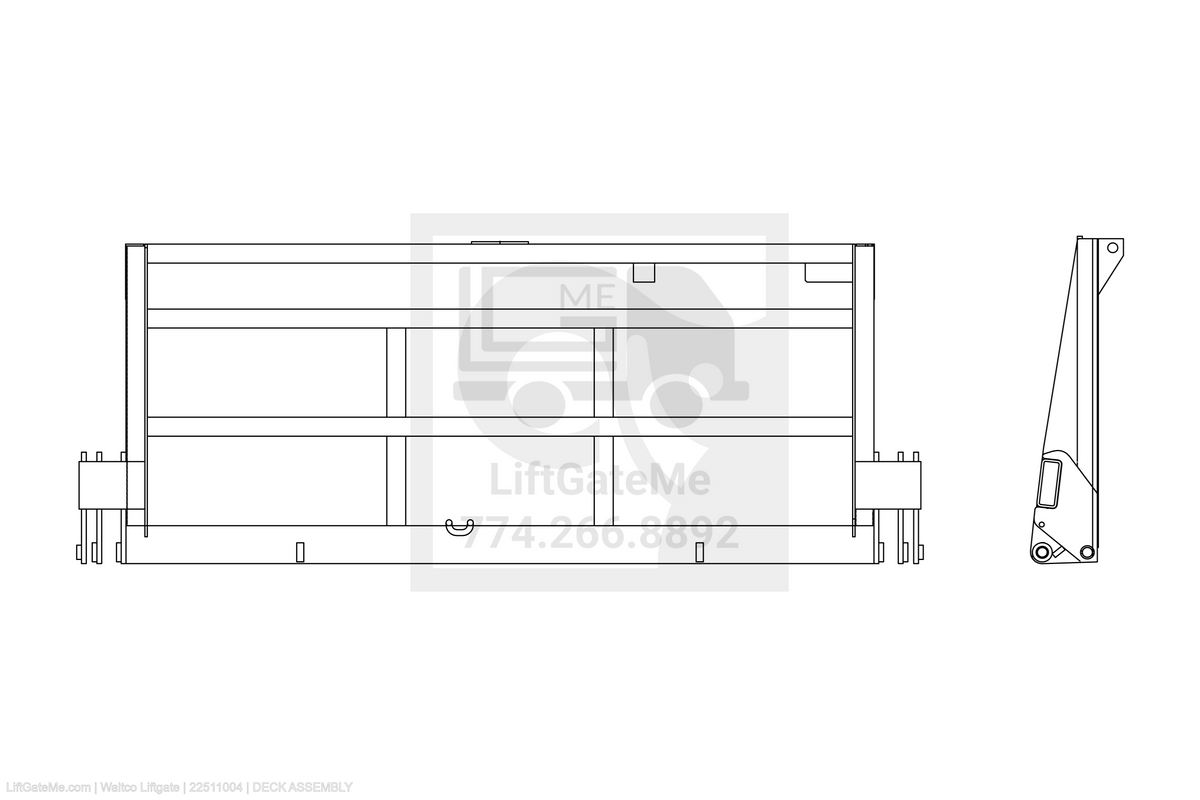 Waltco Liftgate Part Number 22511004 | deck assembly