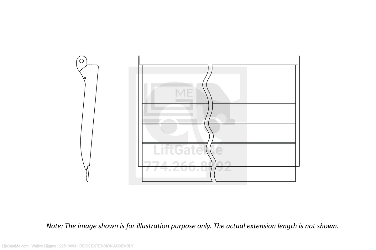 Waltco Liftgate Part Number 22513064 | deck extension assembly