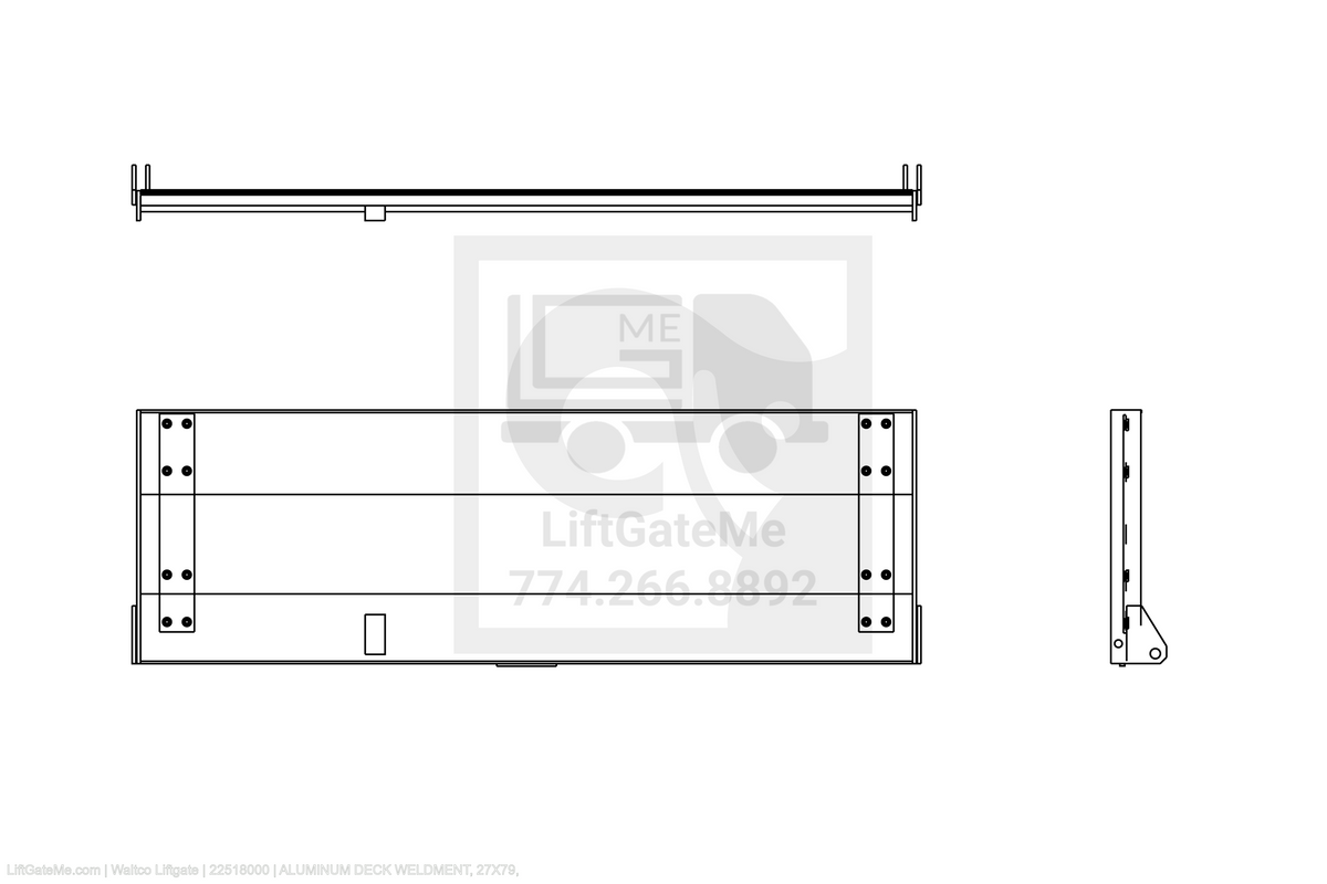 Waltco Liftgate Part Number 22518000 | aluminum deck weldment, 27x79,
