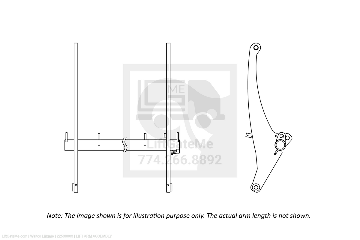 Waltco Liftgate Part Number 22530003 | lift arm assembly