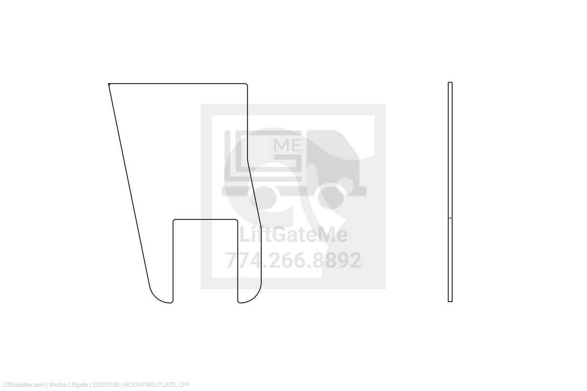 Waltco Liftgate Part Number 22570190 | mounting plate, lpf