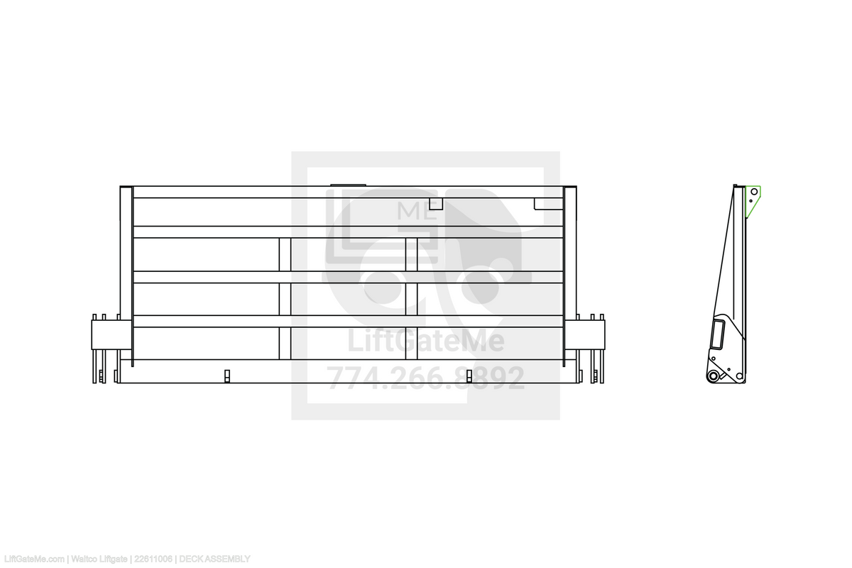 Waltco Liftgate Part Number 22611006 | deck assembly