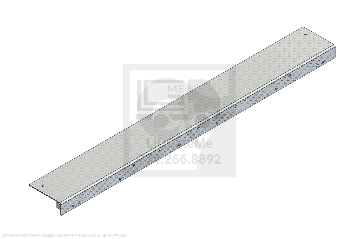 This is an image for a Waltco liftgate Bed Ext 102 Hlf Gv W/Holes