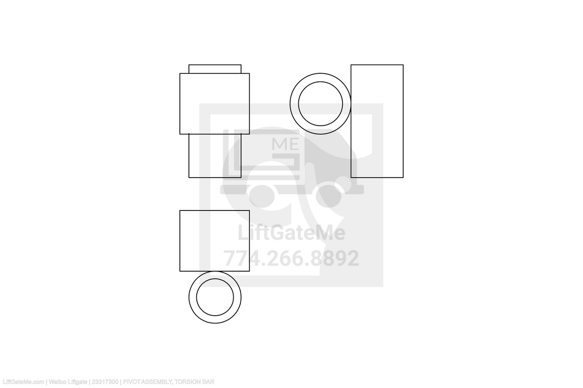 Waltco Liftgate Part Number 23317300 | pivot assembly, torsion bar
