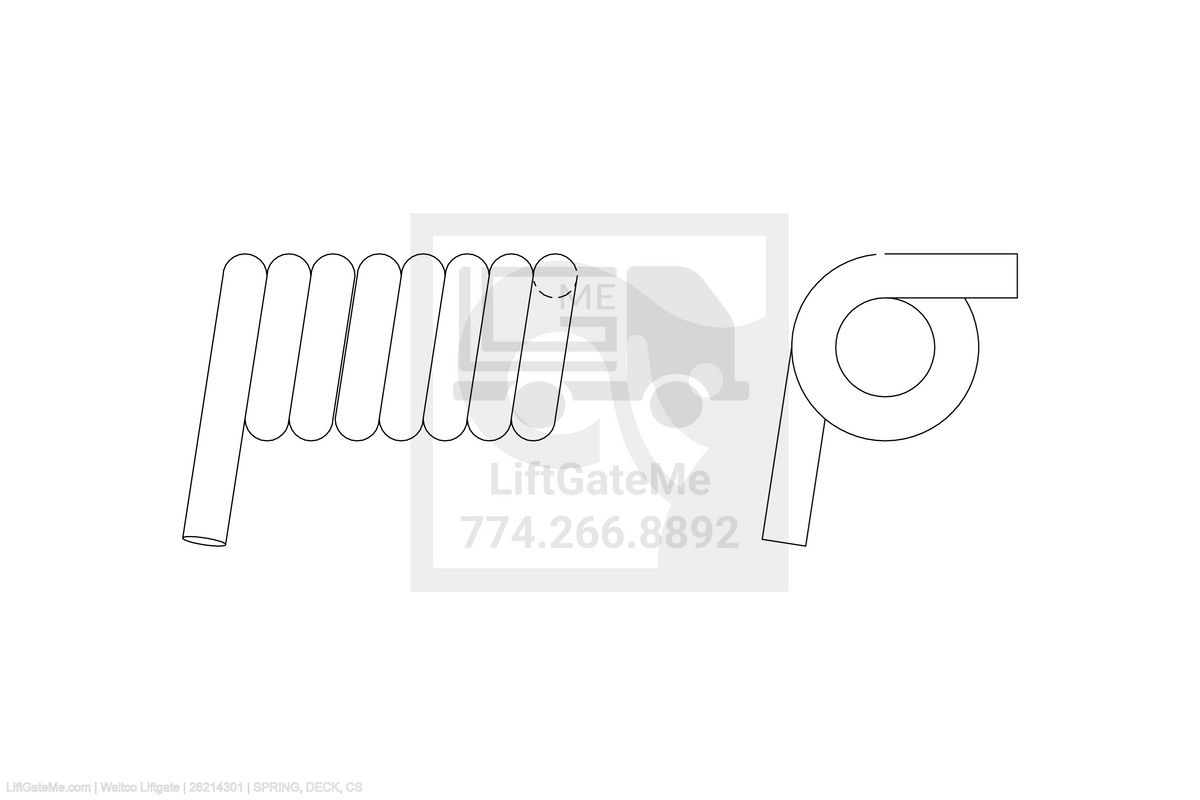 Waltco Liftgate Part Number 26214301 | spring, deck, cs