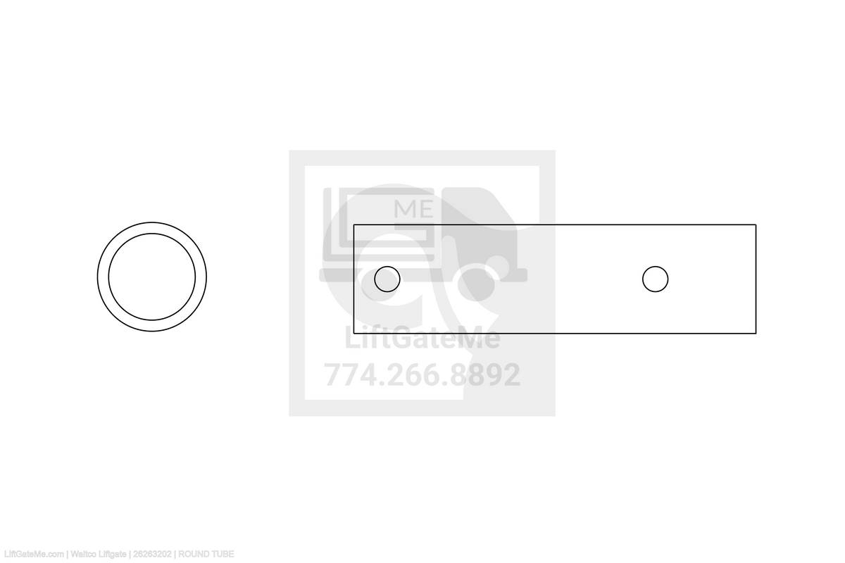 Waltco Liftgate Part Number 26263202 | round tube