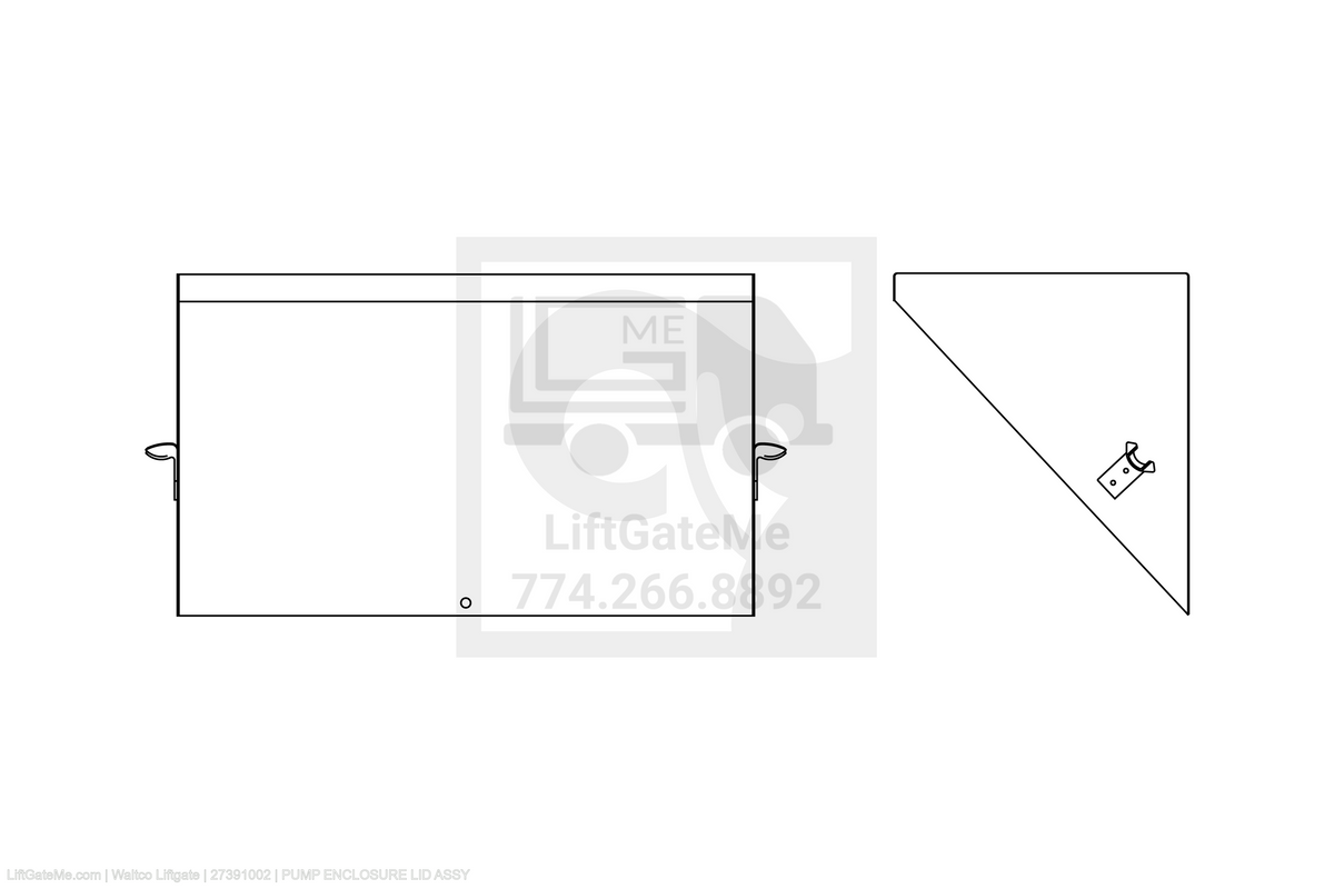 Waltco Liftgate Part Number 27391002 | pump enclosure lid assy