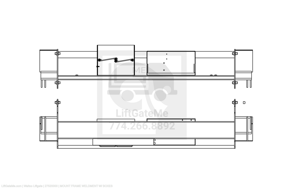 Waltco Liftgate Part Number 27520000 | mount frame weldment w/ boxes