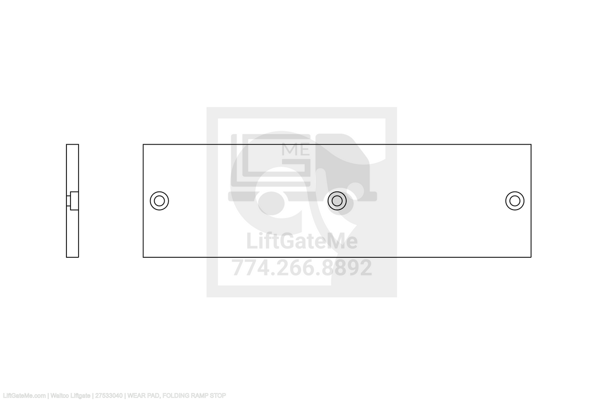 Waltco Liftgate Part Number 27533040 | wear pad, folding ramp stop