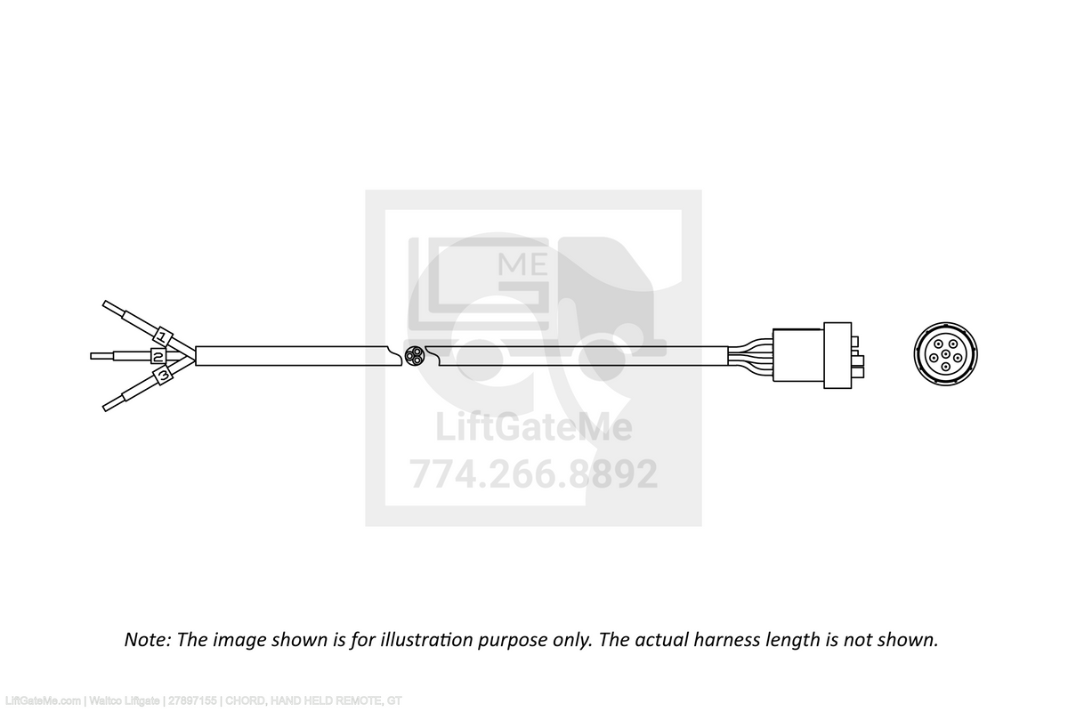 Waltco Liftgate Part Number 27897155 | chord, hand held remote, gt