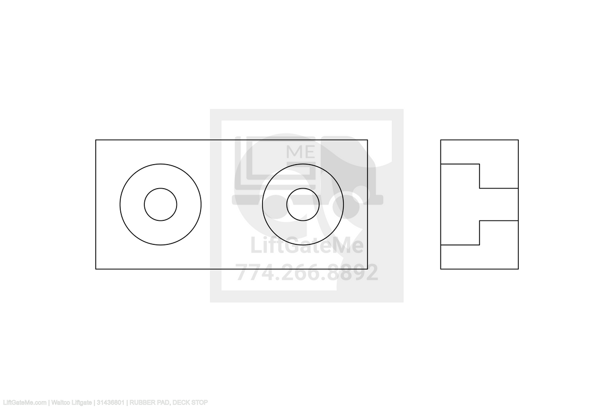 Waltco Liftgate Part Number 31436801 | rubber pad, deck stop