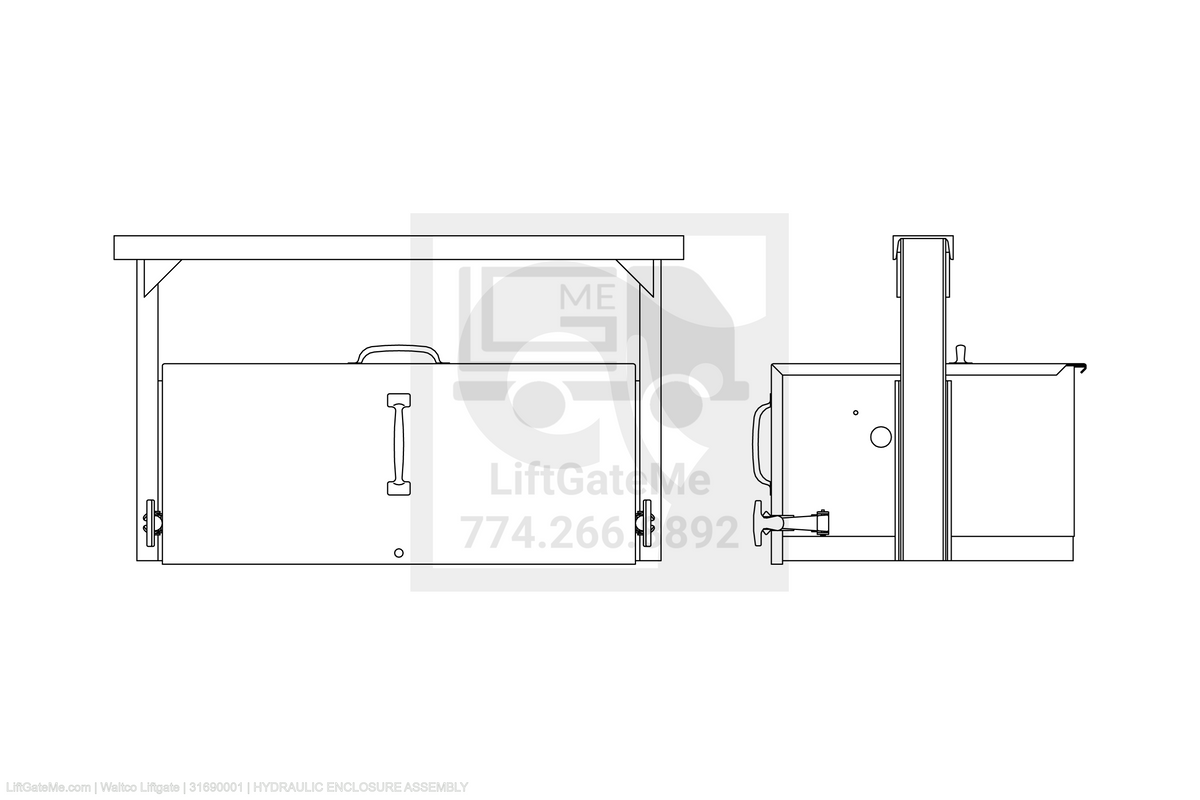 Waltco Liftgate Part Number 31690001 | hydraulic enclosure assembly