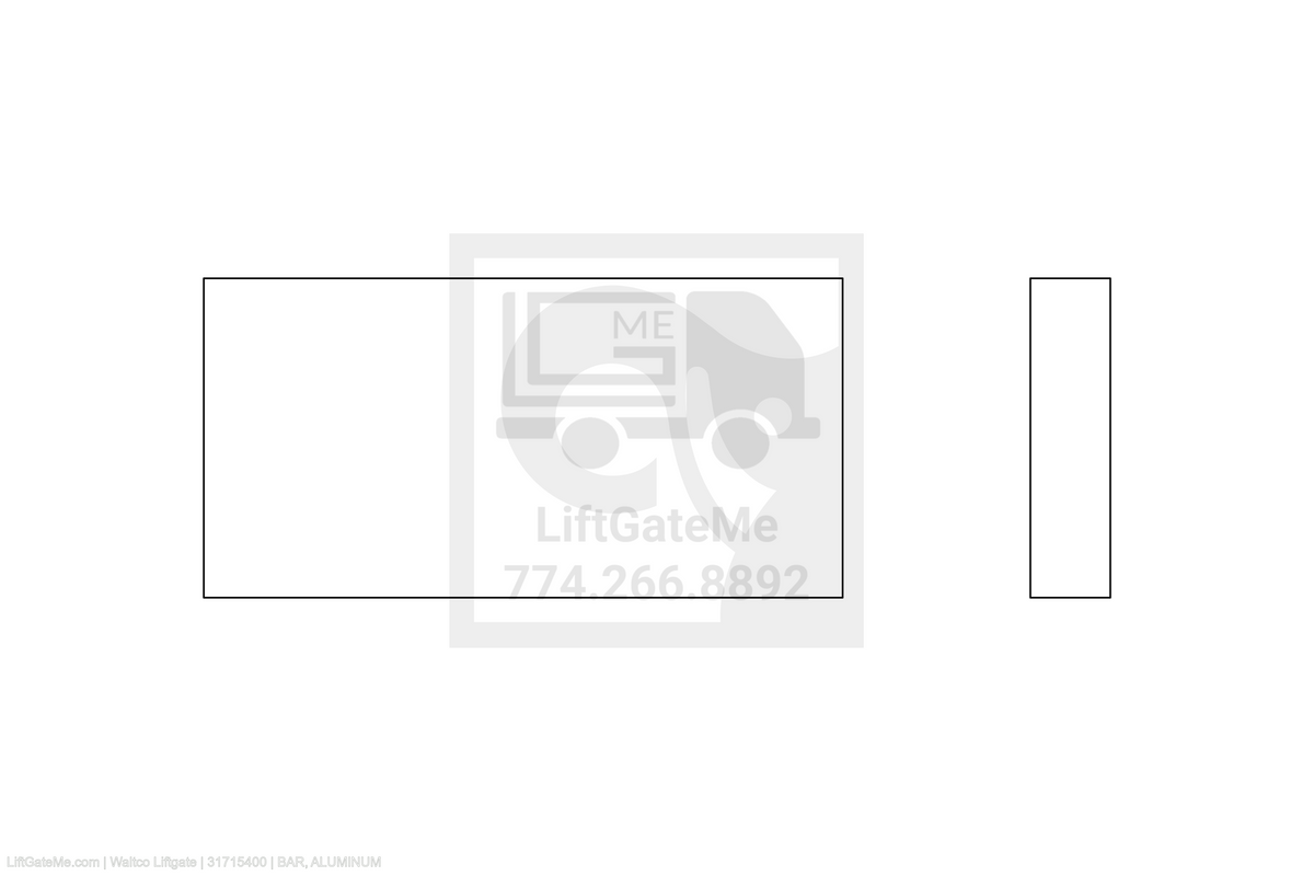 Waltco Liftgate Part Number 31715400 | bar, aluminum
