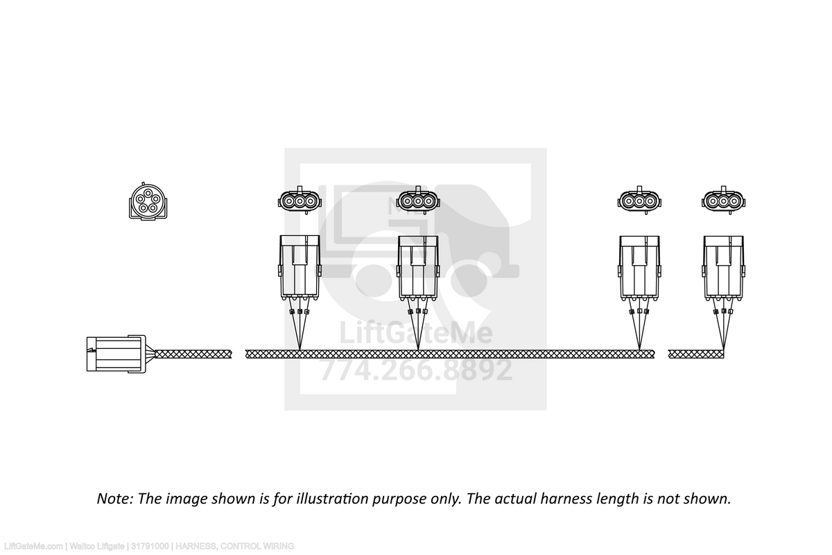 Waltco Liftgate Part Number 31791000 | harness, control wiring