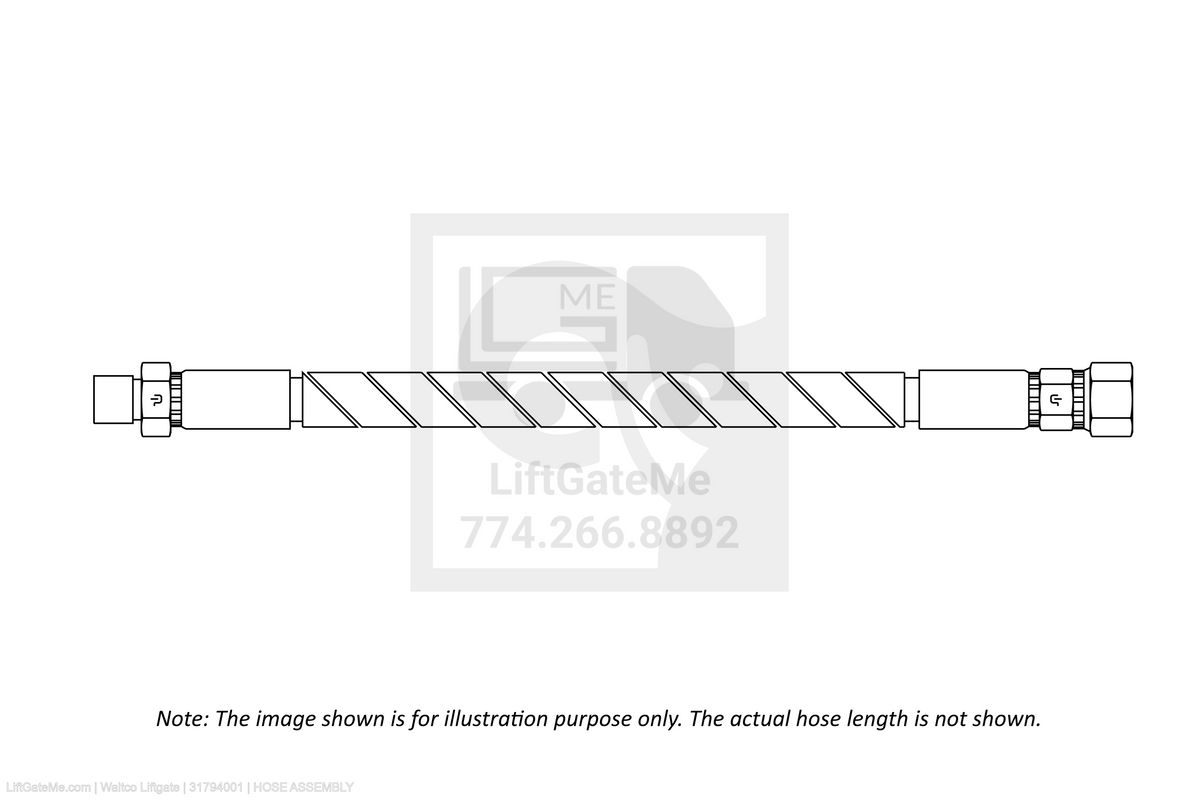 Waltco Liftgate Part Number 31794001 | hose assembly