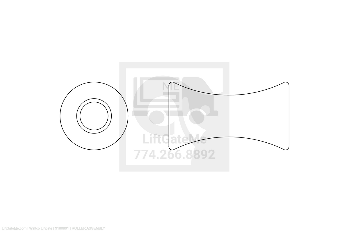 Waltco Liftgate Part Number 3180801 | roller assembly