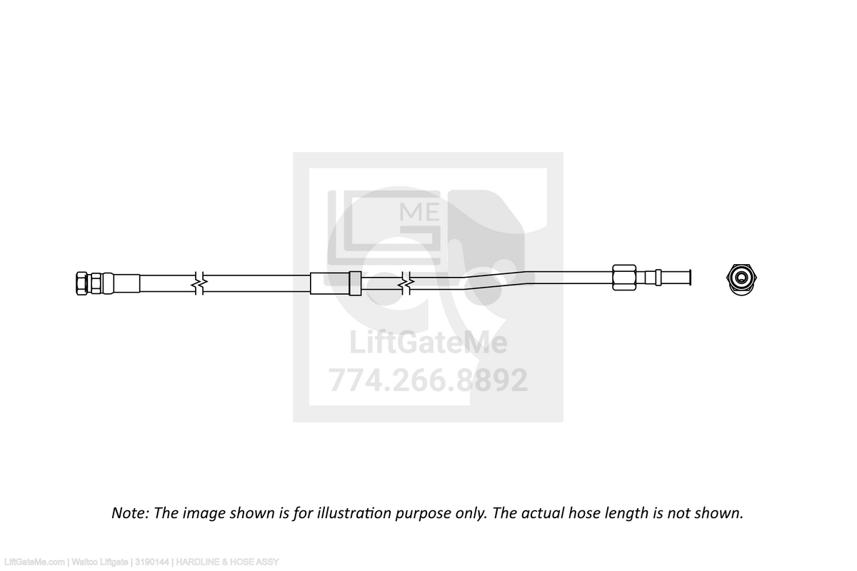 Waltco Liftgate Part Number 3190144 | hardline & hose assy
