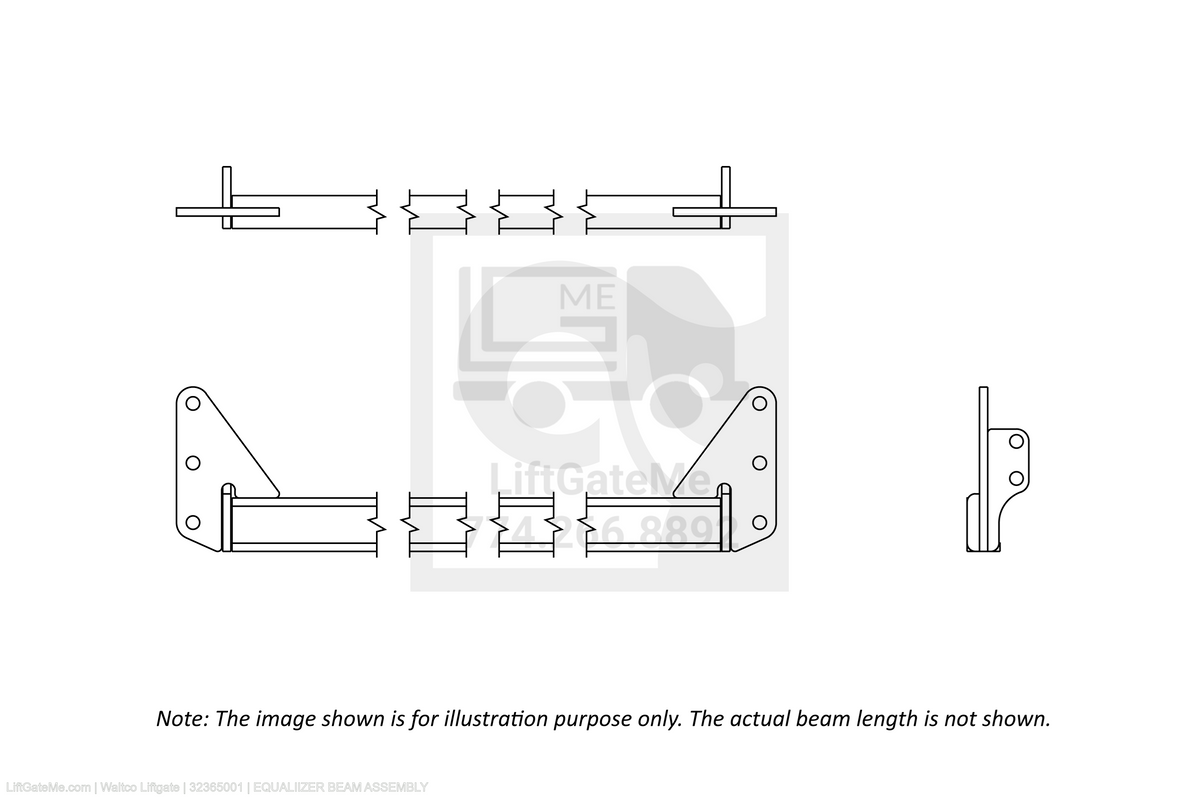 Waltco Liftgate Part Number 32365001 | equaliizer beam assembly