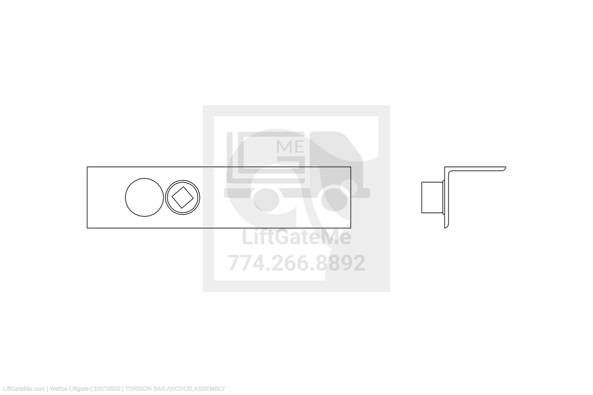 Waltco Liftgate Part Number 33019500 | torsion bar anchor assembly