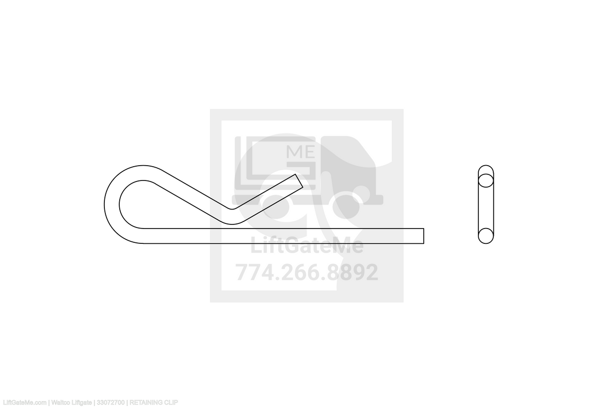 Waltco Liftgate Part Number 33072700 | retaining clip
