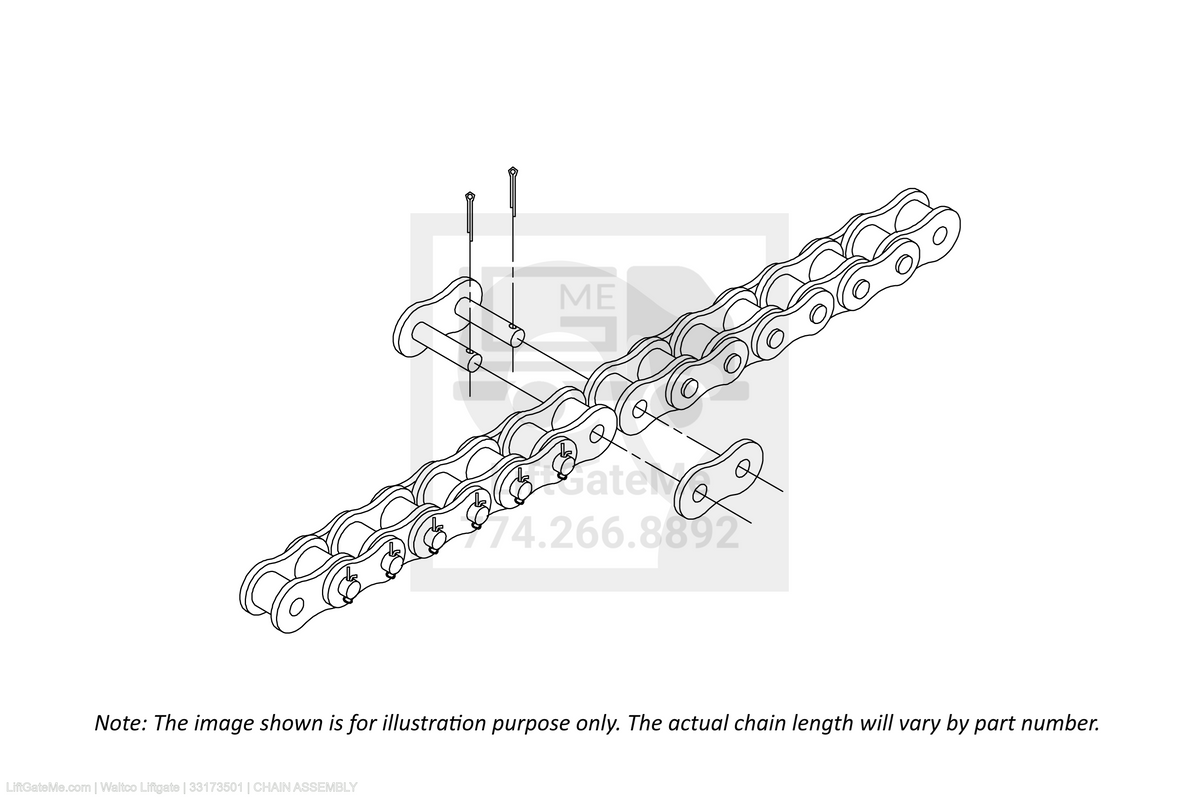 Waltco Liftgate Part Number 33173501 | chain assembly