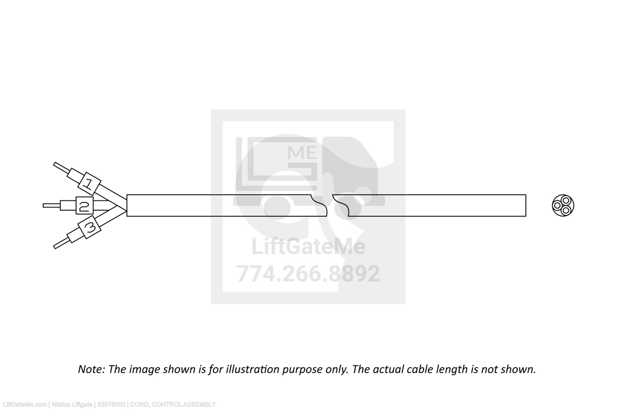 Waltco Liftgate Part Number 33575000 | cord, control assembly