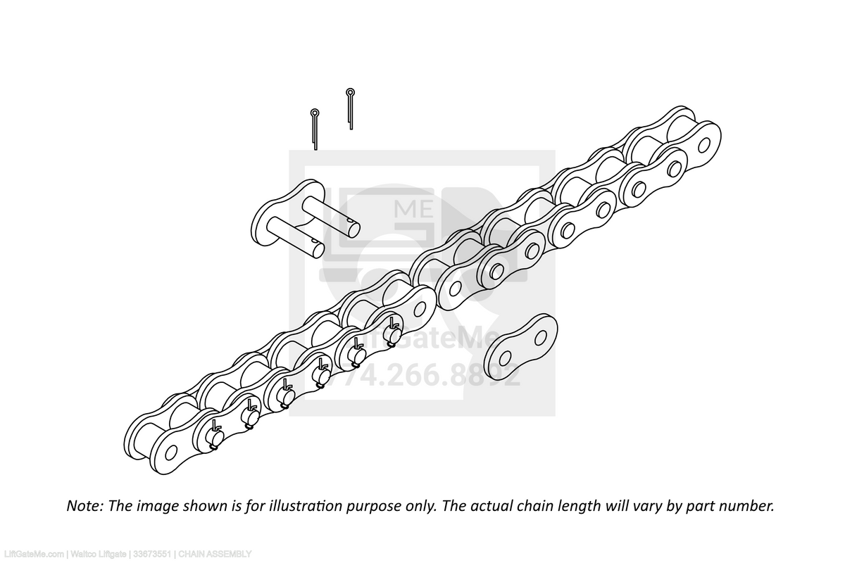 Waltco Liftgate Part Number 33673551 | chain assembly