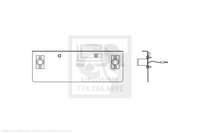 Waltco Liftgate Part Number 34050200 | kit, license plate bracket