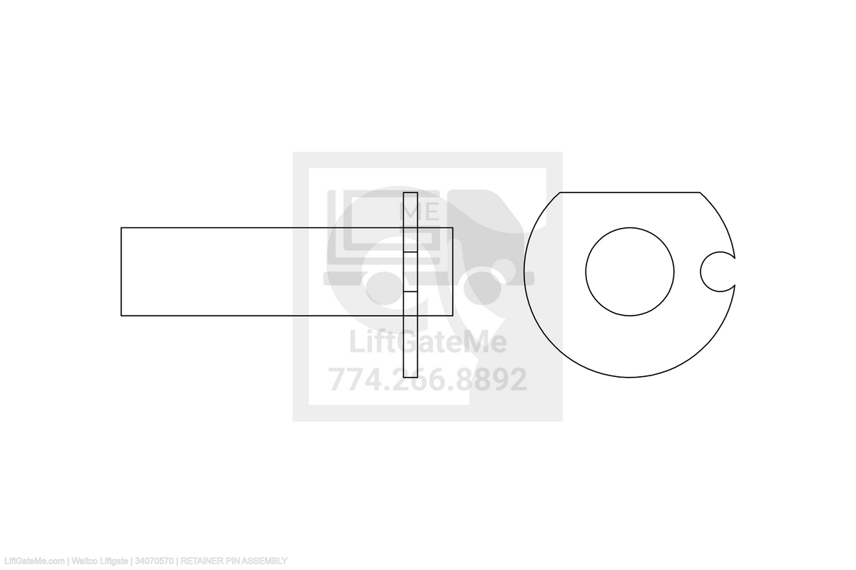 Waltco Liftgate Part Number 34070570 | retainer pin assembly