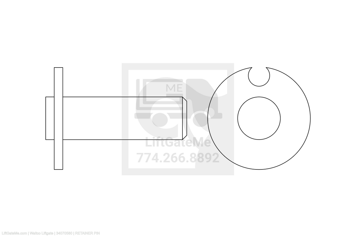 Waltco Liftgate Part Number 34070580 | retainer pin