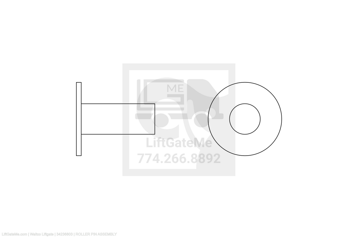 Waltco Liftgate Part Number 34236803 | roller pin assembly