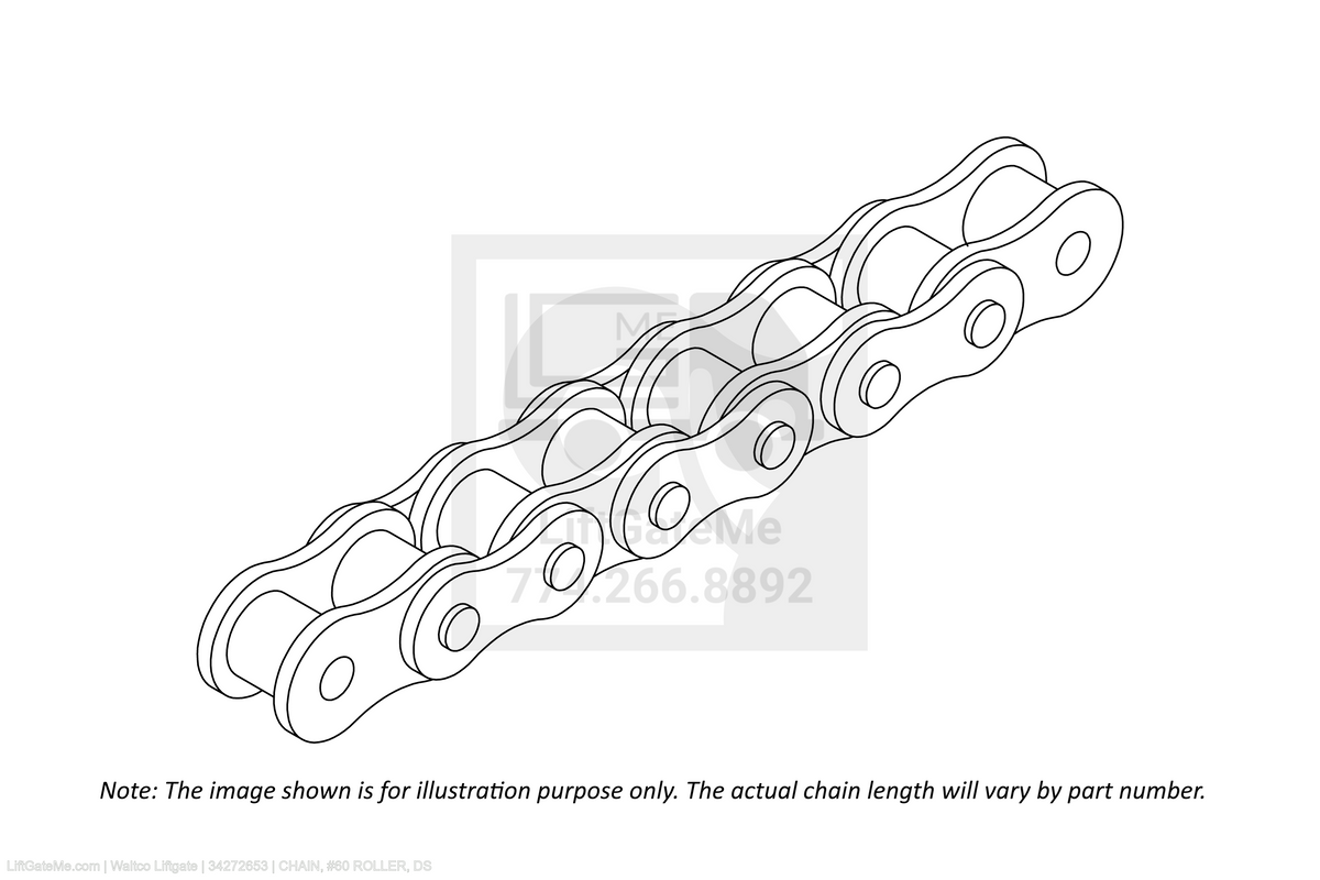 Waltco Liftgate Part Number 34272653 | chain, #60 roller, ds