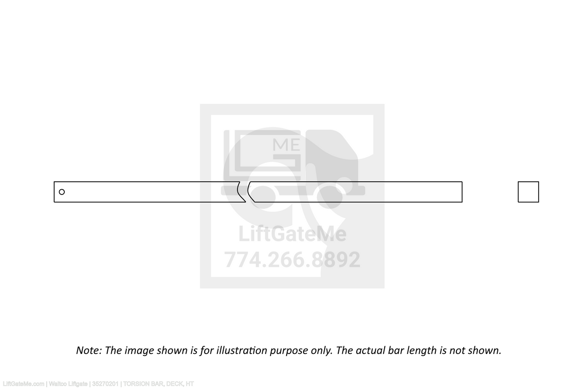 Waltco Liftgate Part Number 35270201 | torsion bar, deck, ht