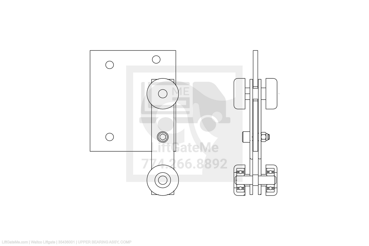 Waltco Liftgate Part Number 35436001 | upper bearing assy, comp