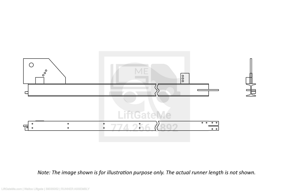 Waltco Liftgate Part Number 39035052 | runner assembly