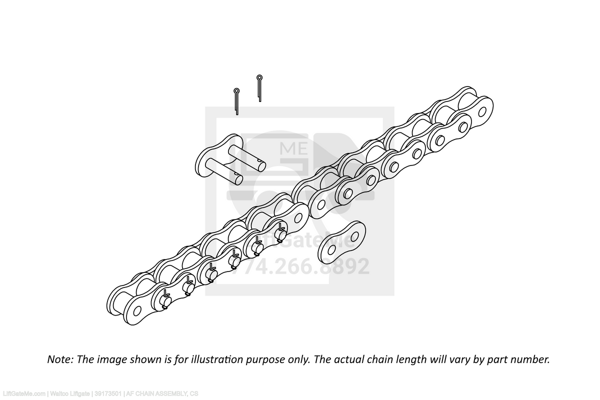 Waltco Liftgate Part Number 39173501 | af chain assembly, cs