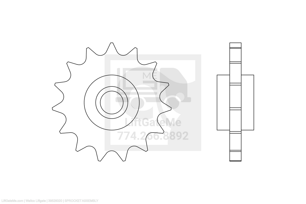 Waltco Liftgate Part Number 39528320 | sprocket assembly