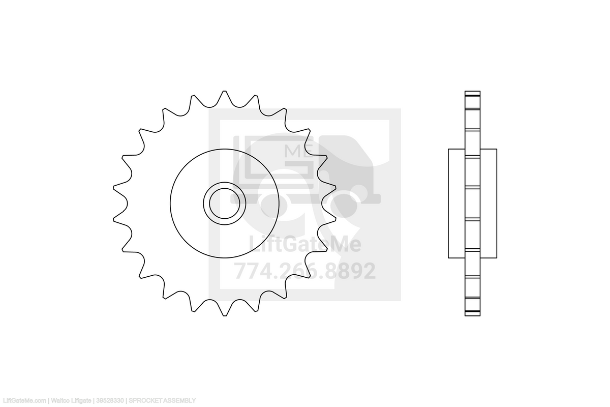 Waltco Liftgate Part Number 39528330 | sprocket assembly